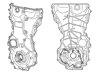 Toyota 2.7L Timing cover installation